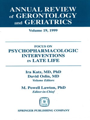 cover image of Annual Review of Gerontology and Geriatrics, Volume 19, 1999